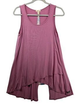 Matilda Jane Womens Top Sz S Dusty Pink Secret Garden Tunic Asymmetric Flowy Hem